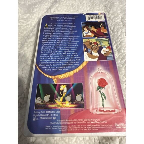 Beauty and The Beast VHS 1992 - Walt Disney's Black Diamond - Picture 2 of 4